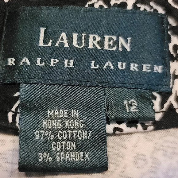 0050. ECU ~ Lauren by Ralph Lauren ~ Paisley Stretch Skirt w/ Hidden Zipper! - Picture 5 of 6
